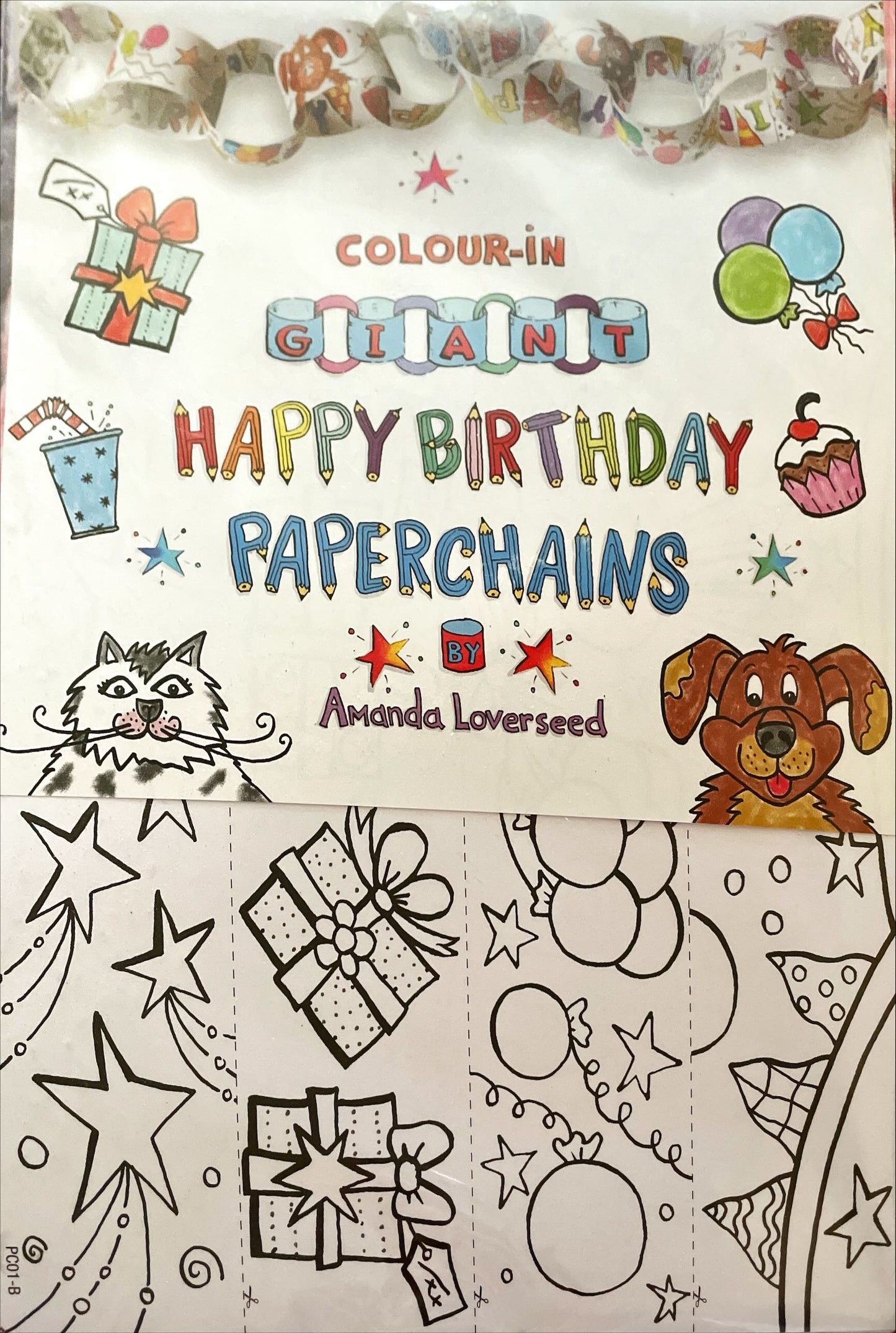 Colour In - Happy Birthday Paper Chains