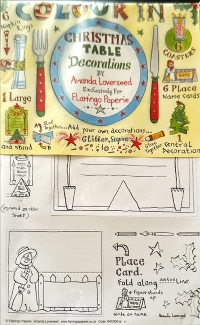 Children's  Colour In Christmas Table Decorations
